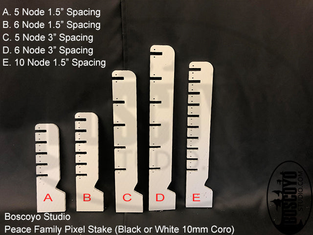 LOR--Pixel Stake 12" --5 Nodes (By Case of 40)